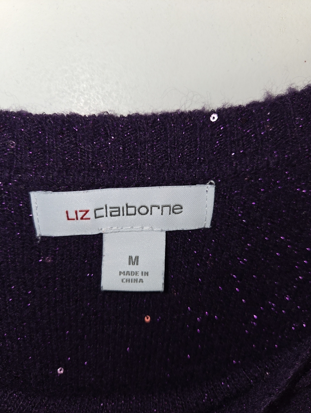 Purple Sparkly Liz Claiborne Sweater - Picture 12 of 12